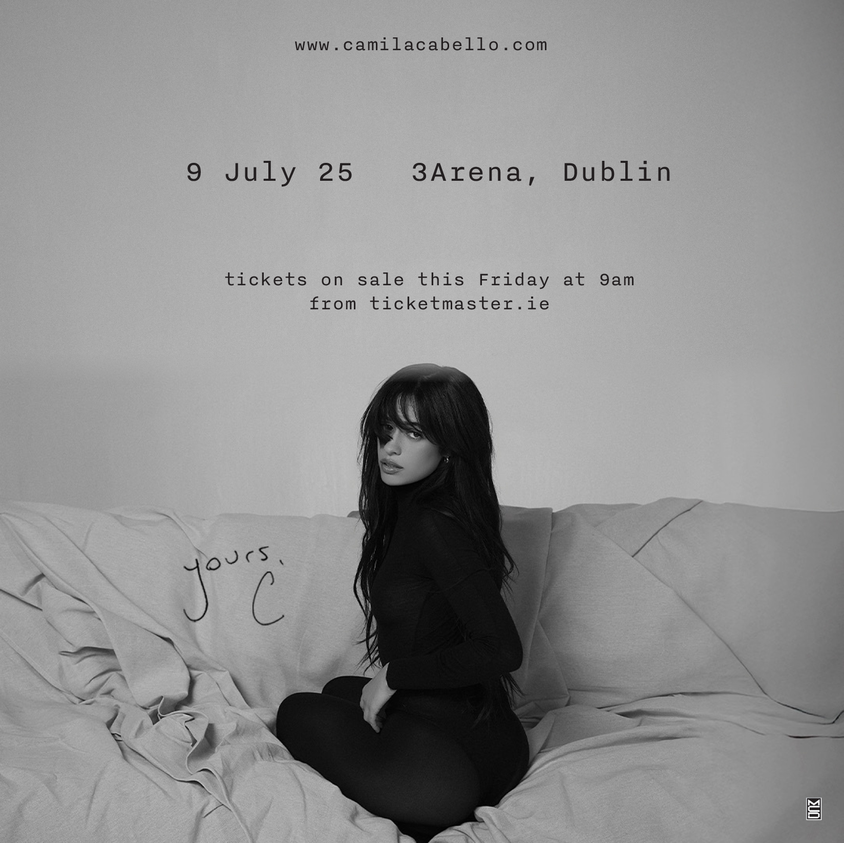 CAMILA CABELLO is coming back to Ireland for her first headline show - 3Arena July 9th 2025!