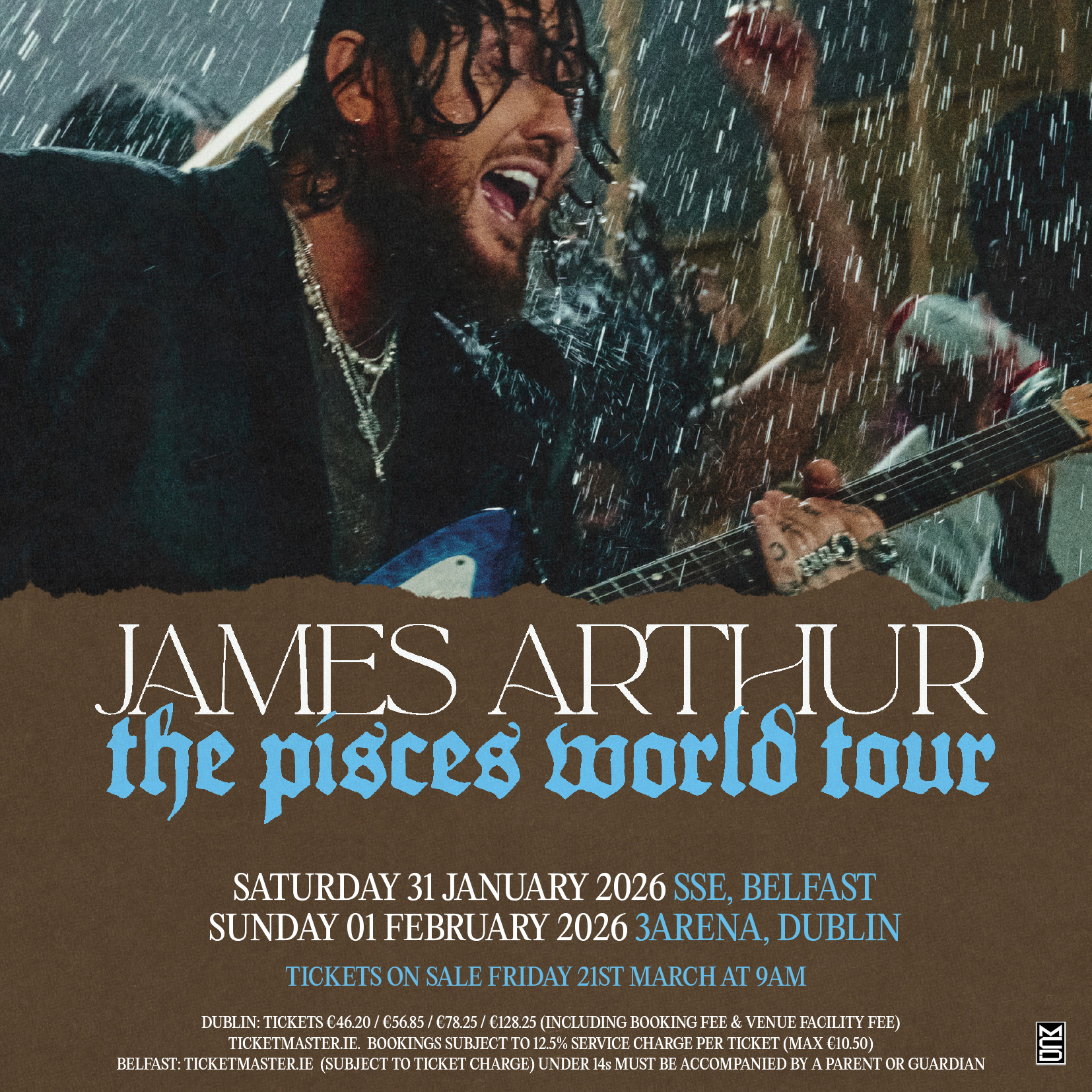 ANNOUNCED - James Arthur is coming back to Ireland, 1st February 2026 The Pisces World Tour!